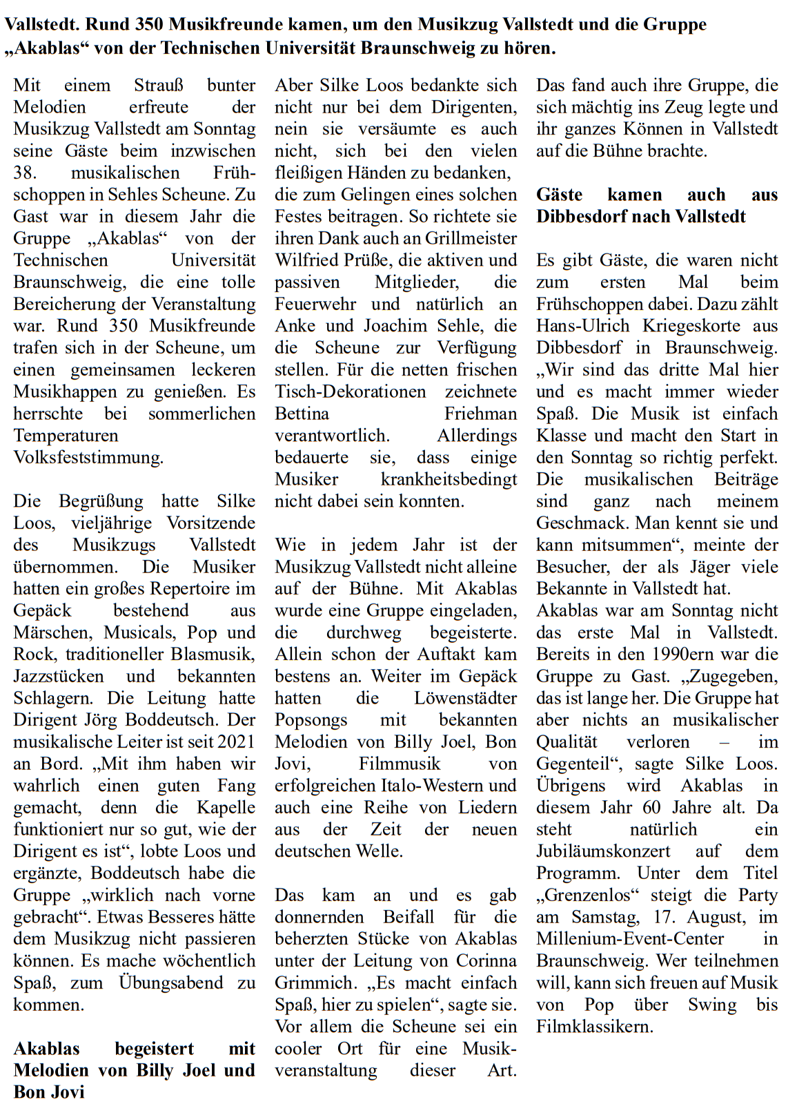 Frühschoppen 2024